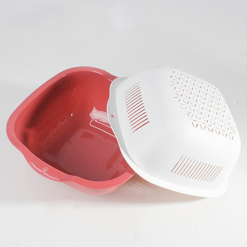 سلة كبيرة سعة سلة مياه منزلية سلة مربعة سلة مزدوجة الحوض بلاستيك سلة تصريف البلاستيك